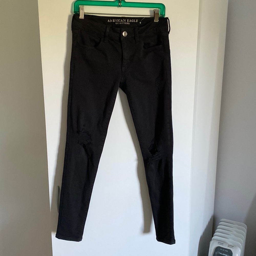 American eagle black jeggings